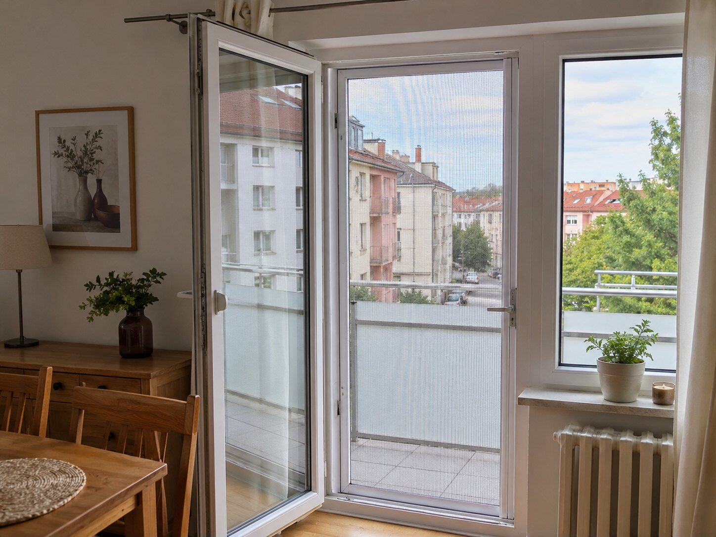 Sítě do balkonových dveří v běžném používání